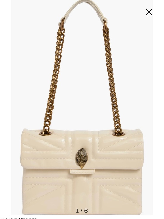 *NEW- Never used* Cream Quilted Shoulder Bag with Gold Chain